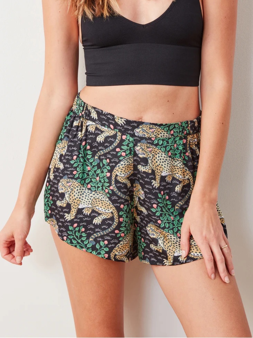 Printfresh shorts Bagheera Sweet Dreams Ink leopard print womens xl